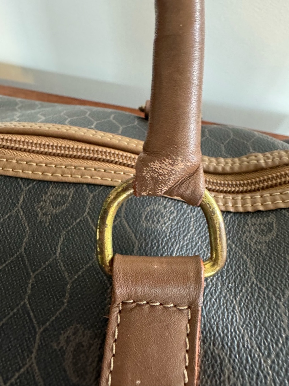 Christian Dior Honeycomb Boston Bag Brown & Tan with COA - Picture 13 of 16